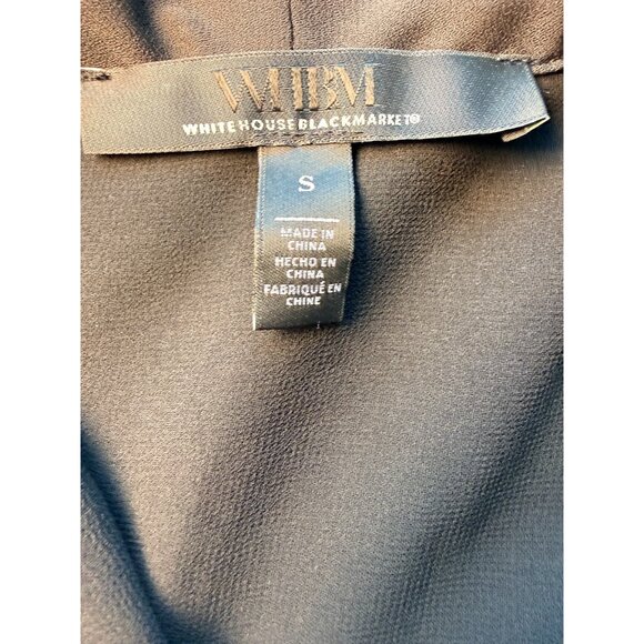 White House Black Market Dress Size Small Black w/ silver embellish outline - Picture 4 of 4